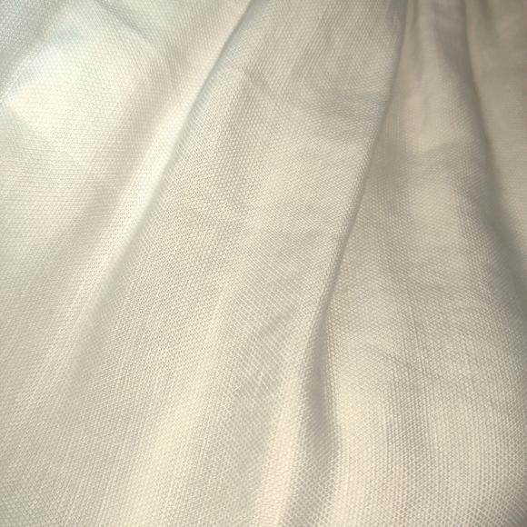 Milly NY Linen Blend Halter Tumbled Zoe  Crochet Lace White Poplin Sundress - Picture 13 of 16